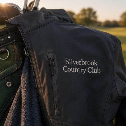 Customized rain jackets for golf and country clubs