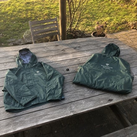 Personalized rain jackets - customer photo